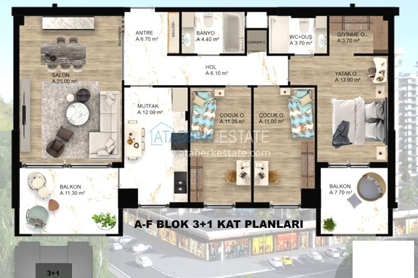 Квартира в Анталии, Турция, 83 м² - фото 14