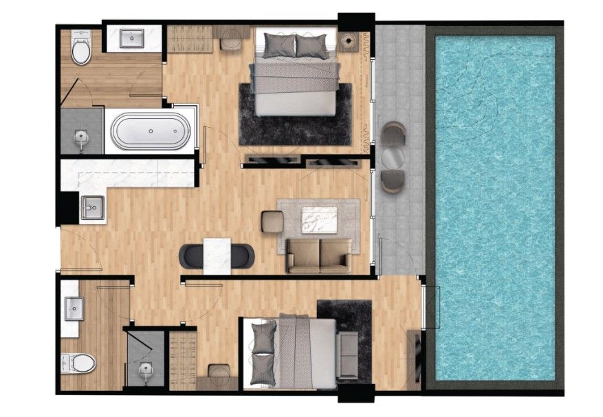 Апартаменты на Пхукете, Таиланд, 87.1 м² - фото 2