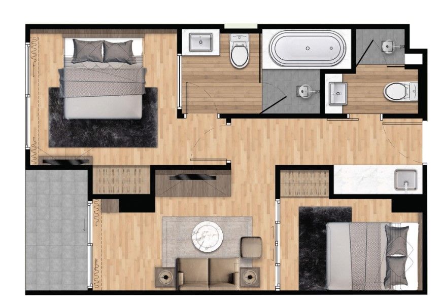 Апартаменты на Пхукете, Таиланд, 52.6 м² - фото 2