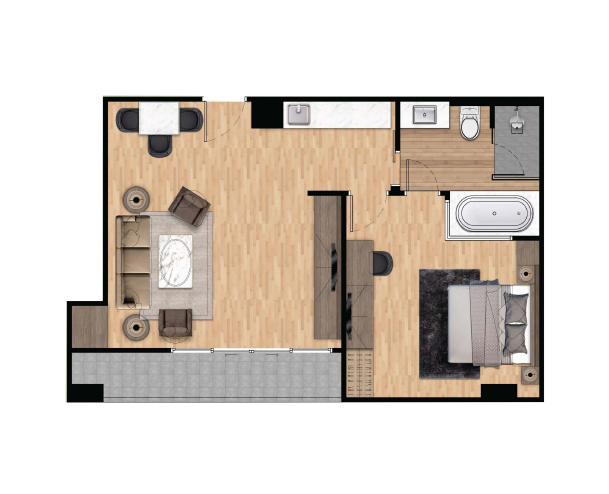 Апартаменты на острове Пхукет, Таиланд, 64.2 м² - фото 2