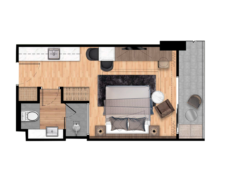 Апартаменты на острове Пхукет, Таиланд, 31.6 м² - фото 2