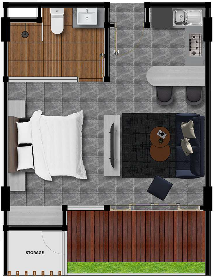 Апартаменты в Чангу, Индонезия, 61 м² - фото 2