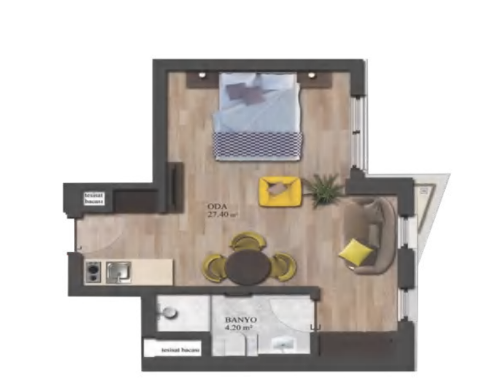 Студия в Трабзоне, Турция, 54 м² - фото 2