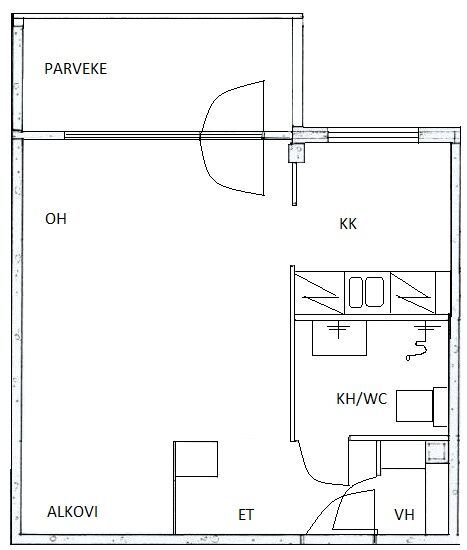 Квартира в Иисалми, Финляндия, 29.5 м² - фото 2