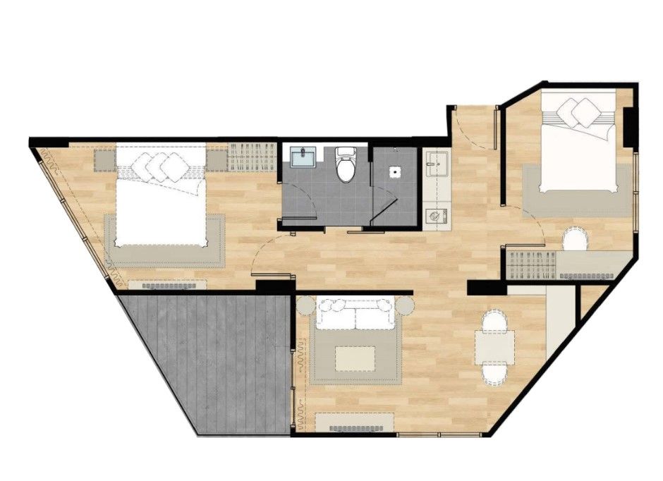 Апартаменты на острове Пхукет, Таиланд, 62 м² - фото 2