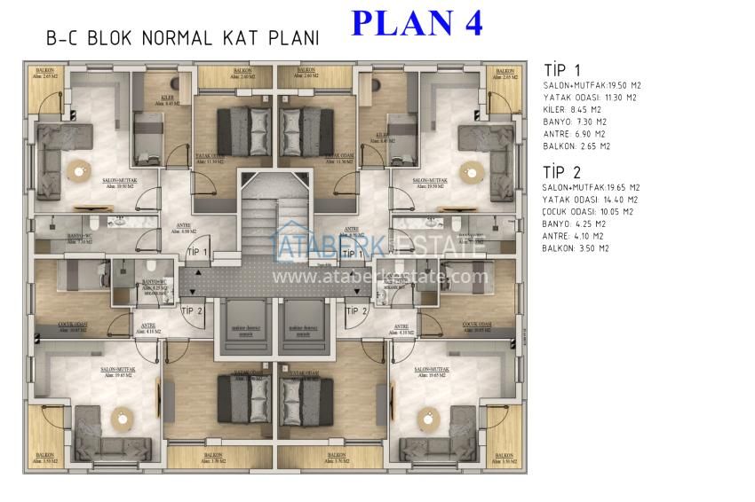 Квартира в Анталии, Турция, 45 м² - фото 11
