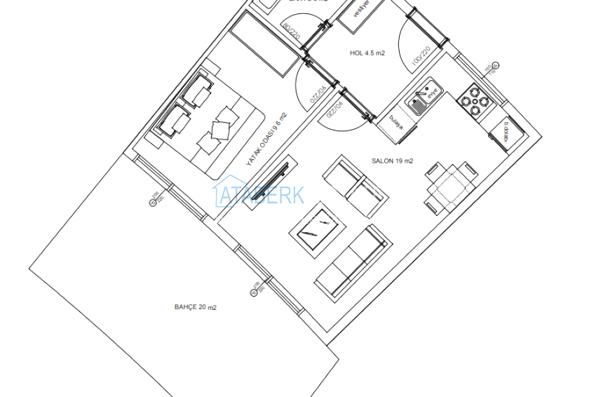 Квартира в Анталии, Турция, 42 м² - фото 14