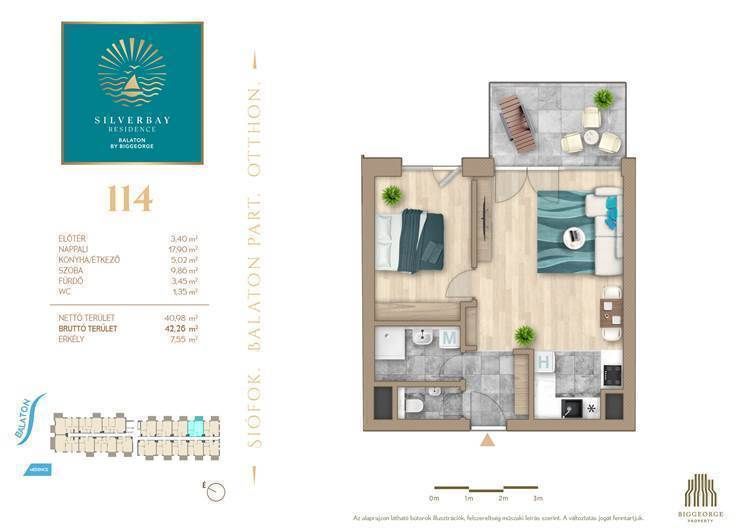 Квартира в Шиофоке, Венгрия, 40 м² - фото 7