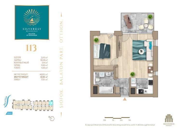 Квартира в Шиофоке, Венгрия, 40 м² - фото 6