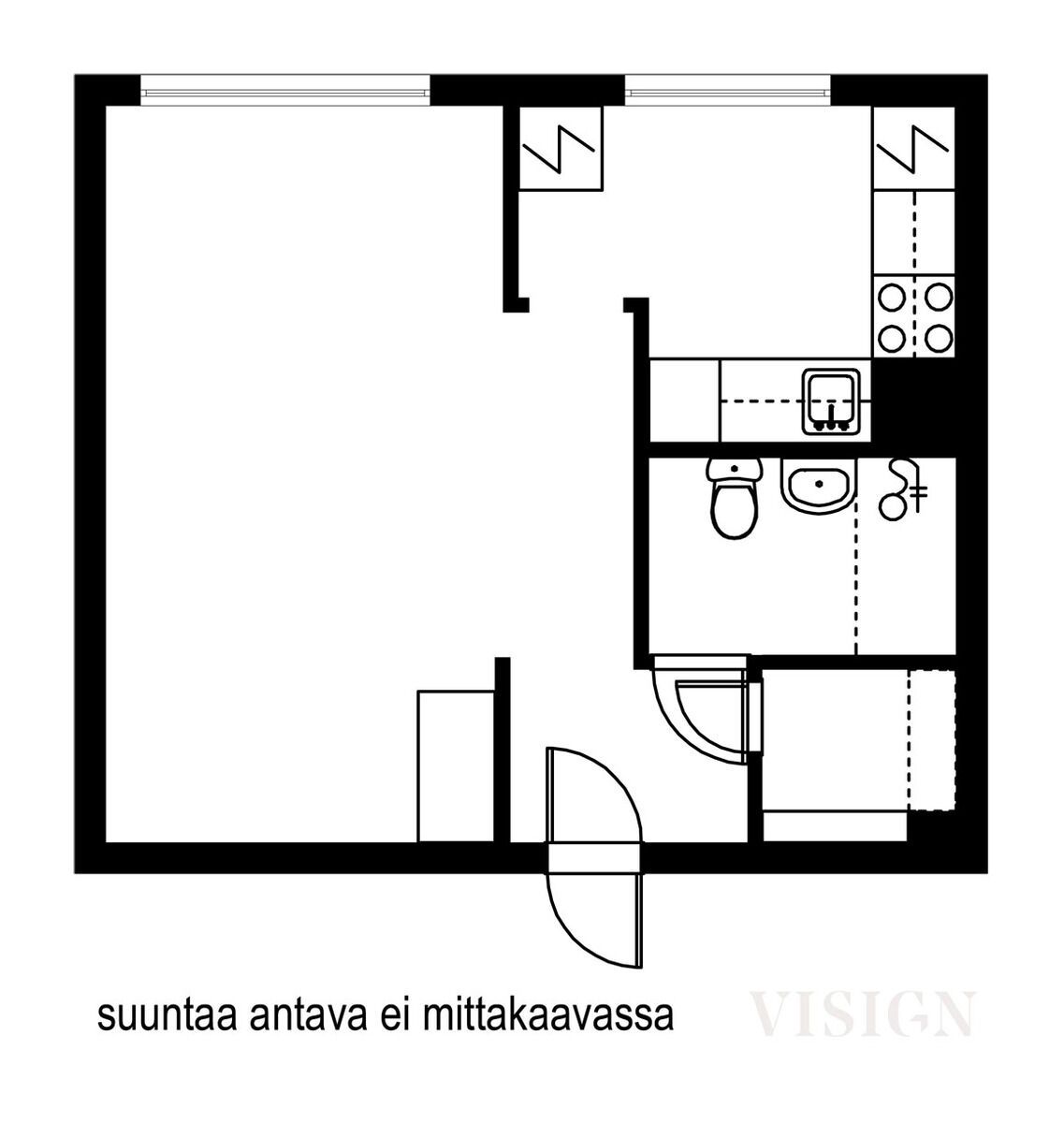 Квартира в Пори, Финляндия, 35.5 м² - фото 2