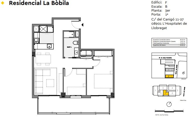 Квартира в Оспиталет-де-Льобрегат, Испания, 60 м² - фото 3
