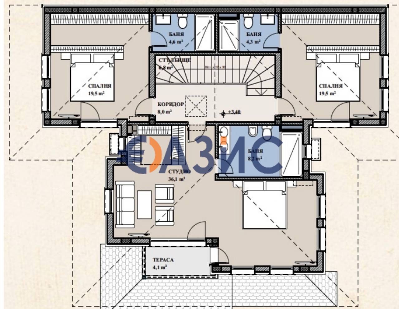 Дом в Святом Власе, Болгария, 251.3 м² - фото 6