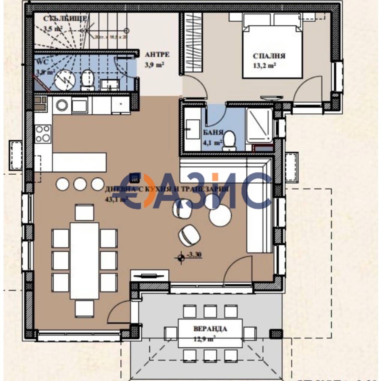 Дом в Святом Власе, Болгария, 198.7 м² - фото 16