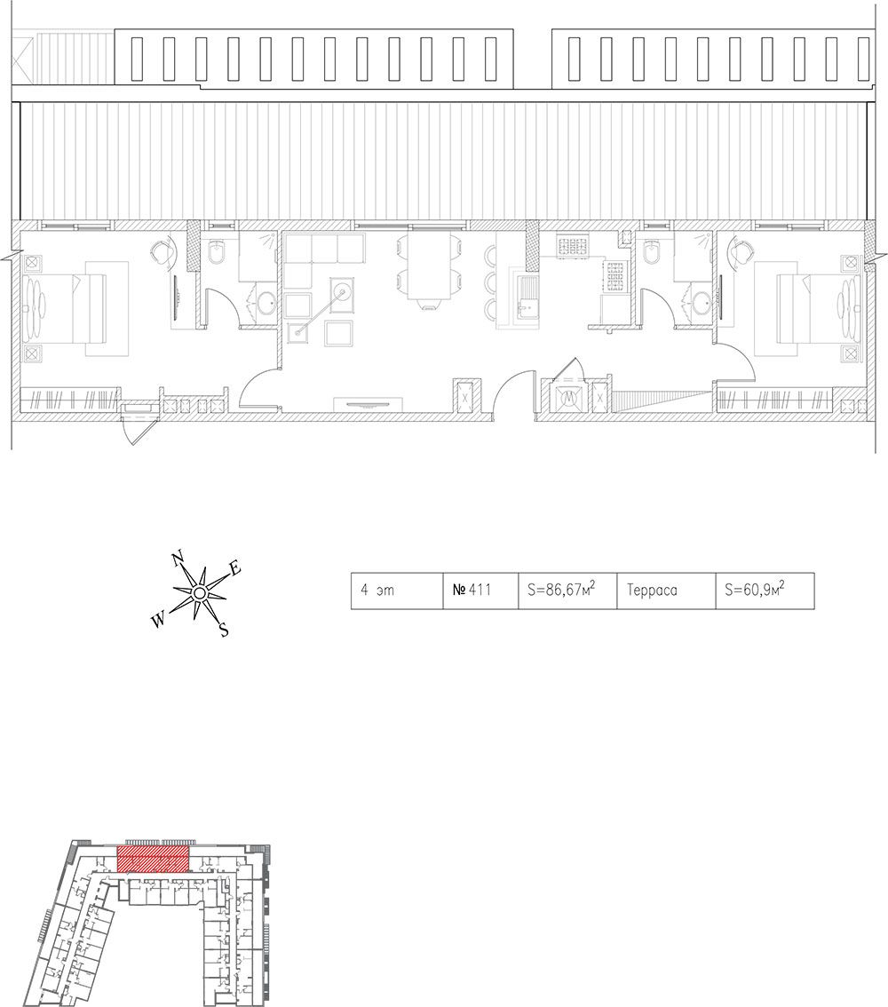 Апартаменты в Дубае, ОАЭ, 64.56 м² - фото 4