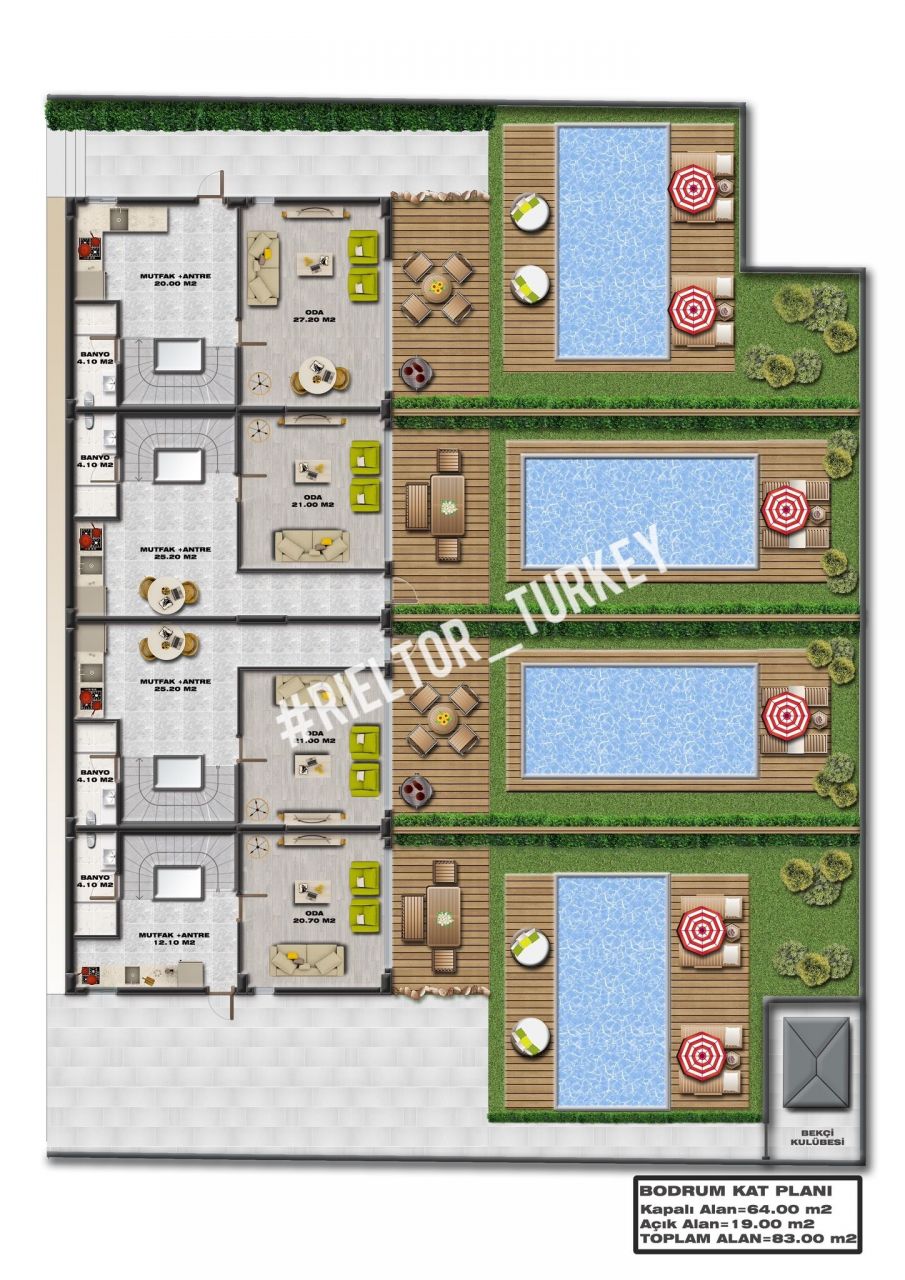 Дом в Сиде, Турция, 328 м² - фото 17