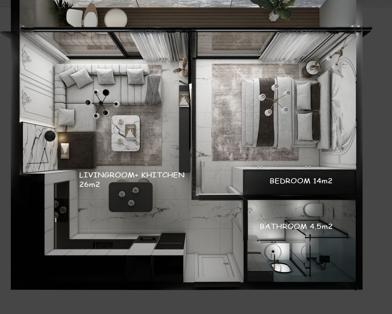 Квартира в Алании, Турция, 73 м² - фото 18