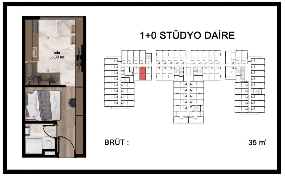 Квартира в Мерсине, Турция, 35 м² - фото 19