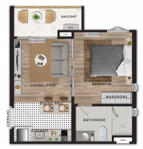 Апартаменты на острове Пхукет, Таиланд, 36 м² - фото 4