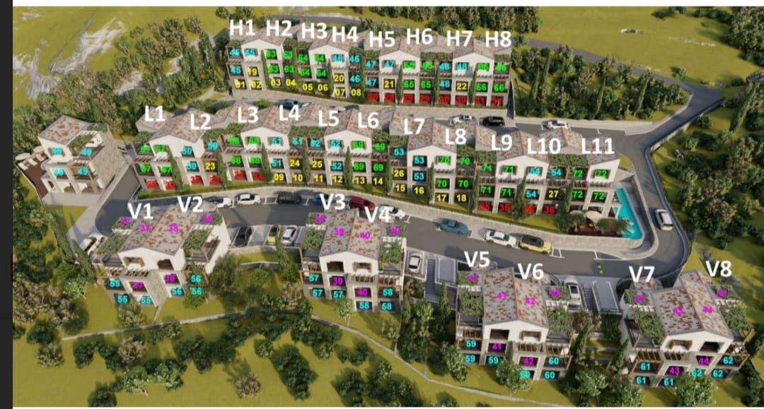 Апартаменты в Рисане, Черногория, 45 м² - фото 1