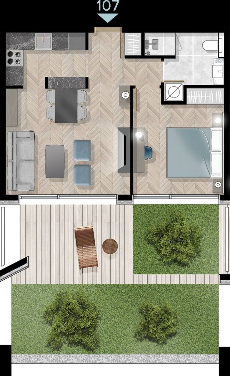 Квартира в Тивате, Черногория, 50 м² - фото 5