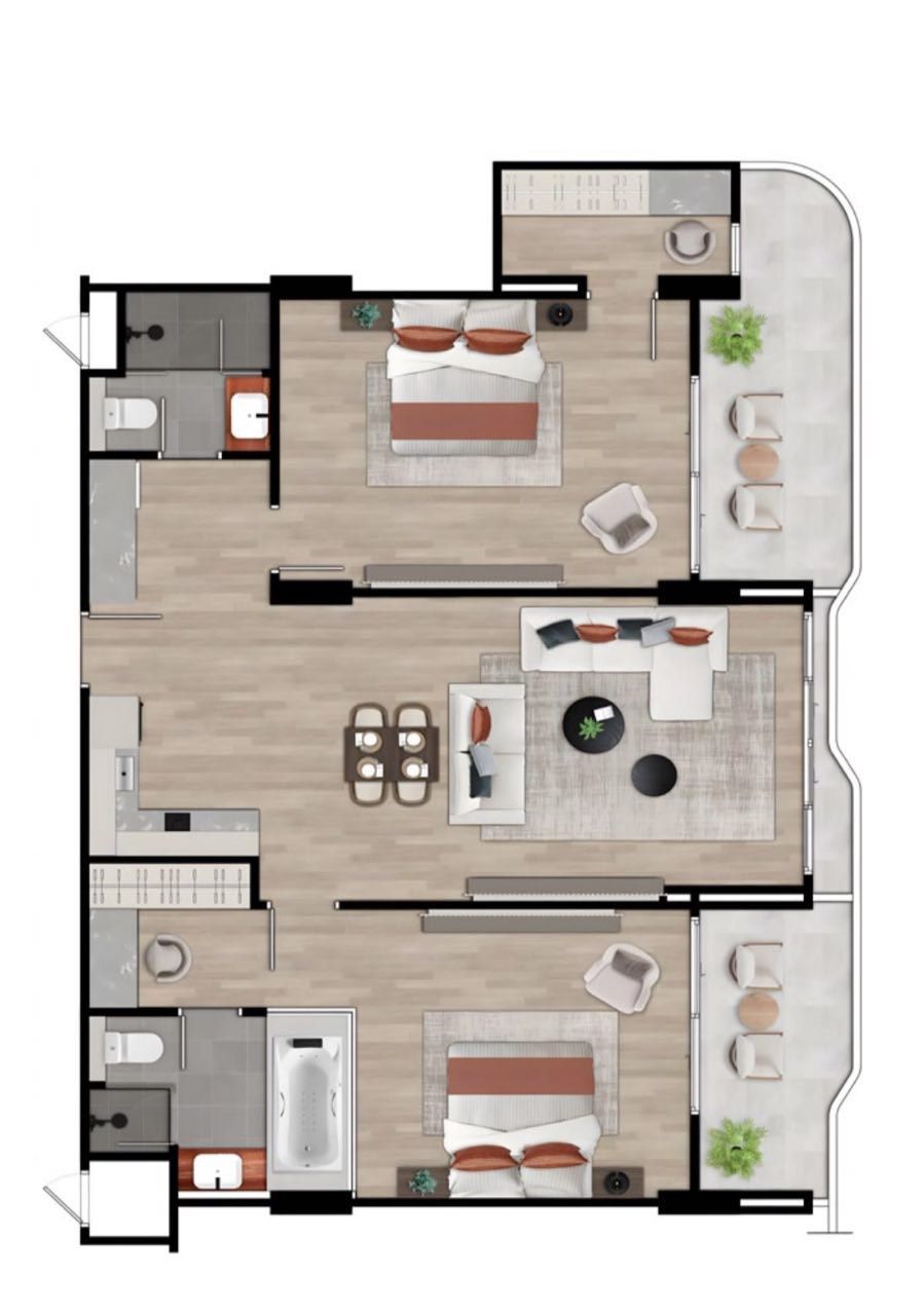 Квартира на острове Пхукет, Таиланд, 100.11 м² - фото 3