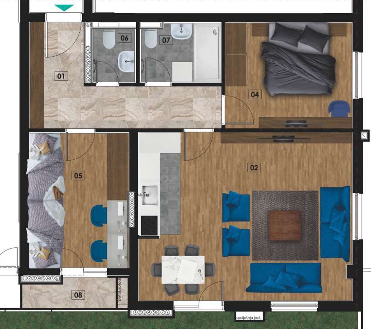 Квартира в Бечичи, Черногория, 150 м² - фото 6