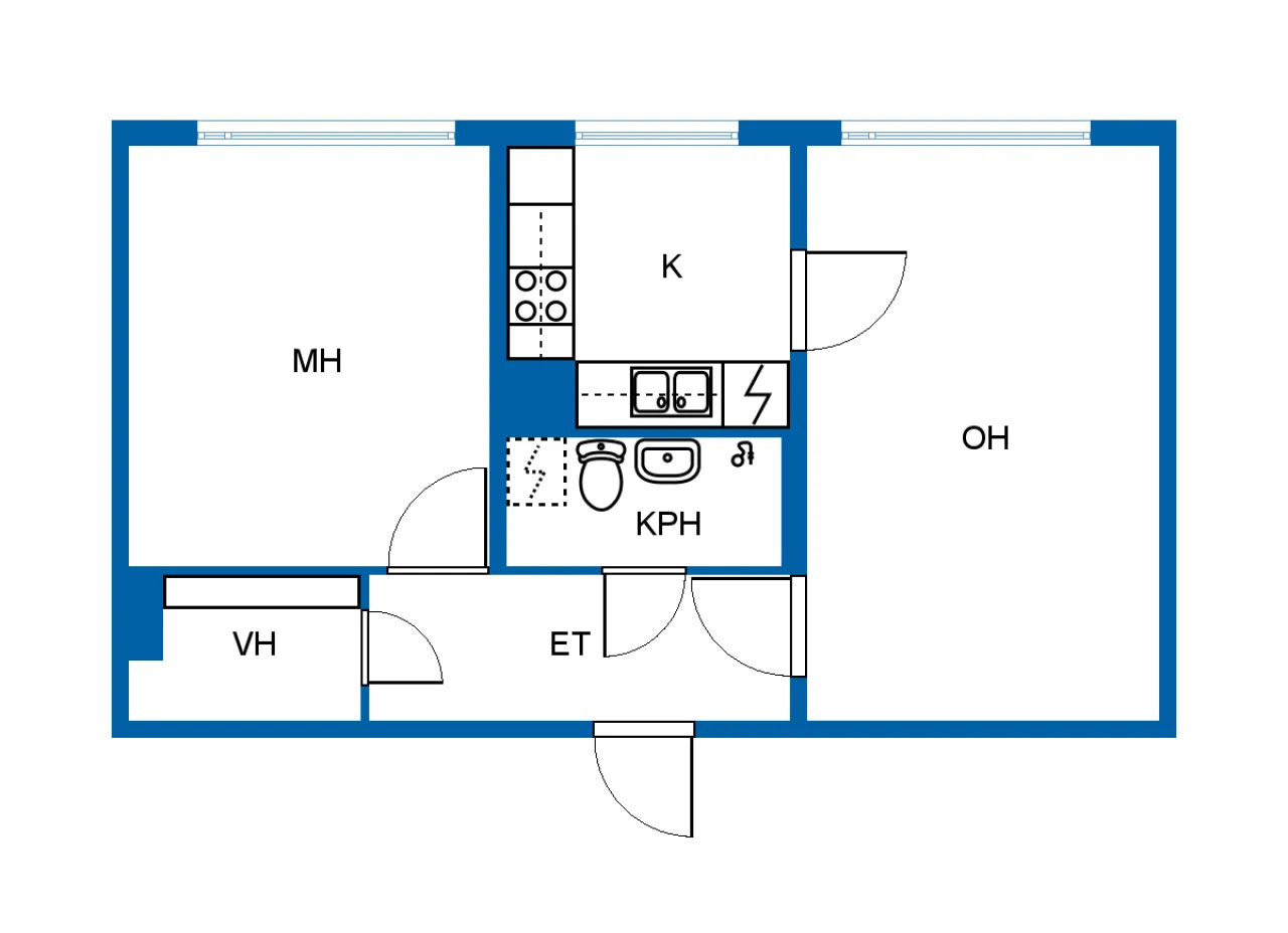 Квартира в Кеми, Финляндия, 48.5 м² - фото 2