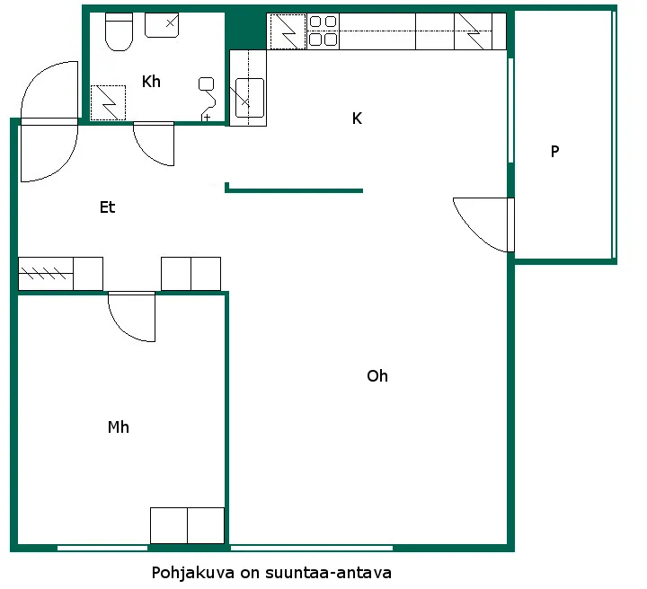Квартира в Варкаусе, Финляндия, 59.5 м² - фото 2