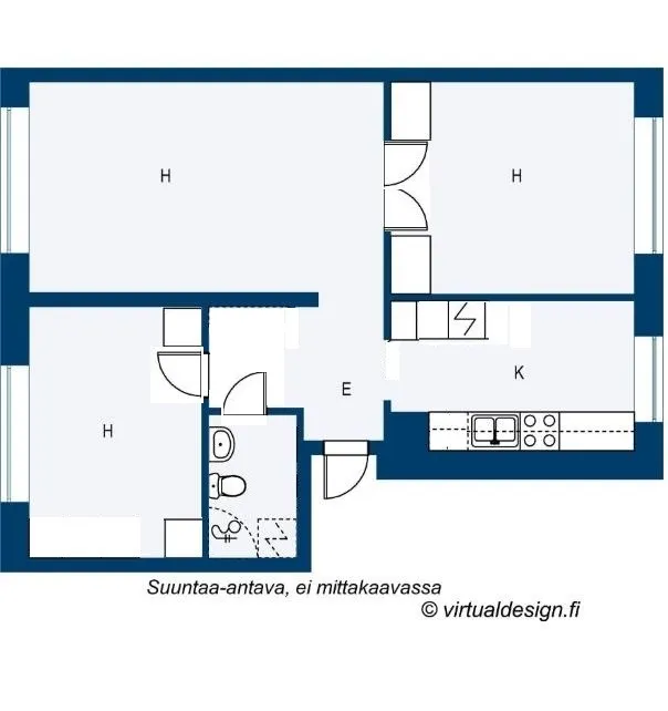 Квартира в Иматре, Финляндия, 60 м² - фото 2