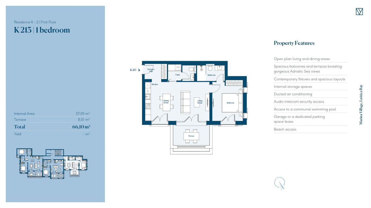 Апартаменты в Тивате, Черногория, 66.1 м² - фото 3