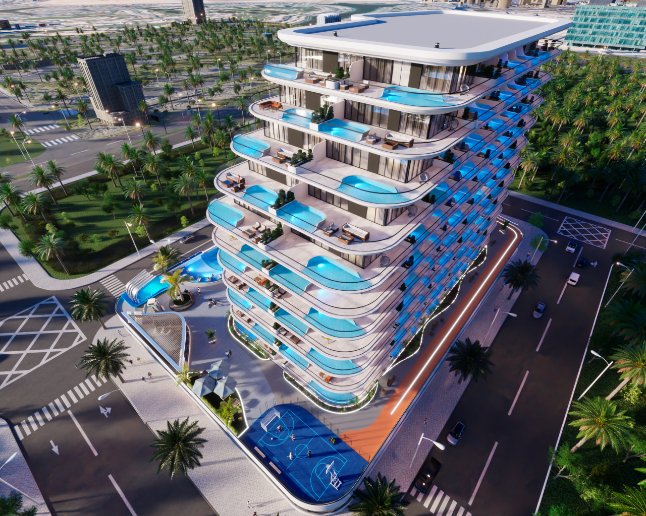 Dubai production city. Продакшн Сити Дубай. Samana Portofino Dubai. Дубай производство электроники. City PMG.