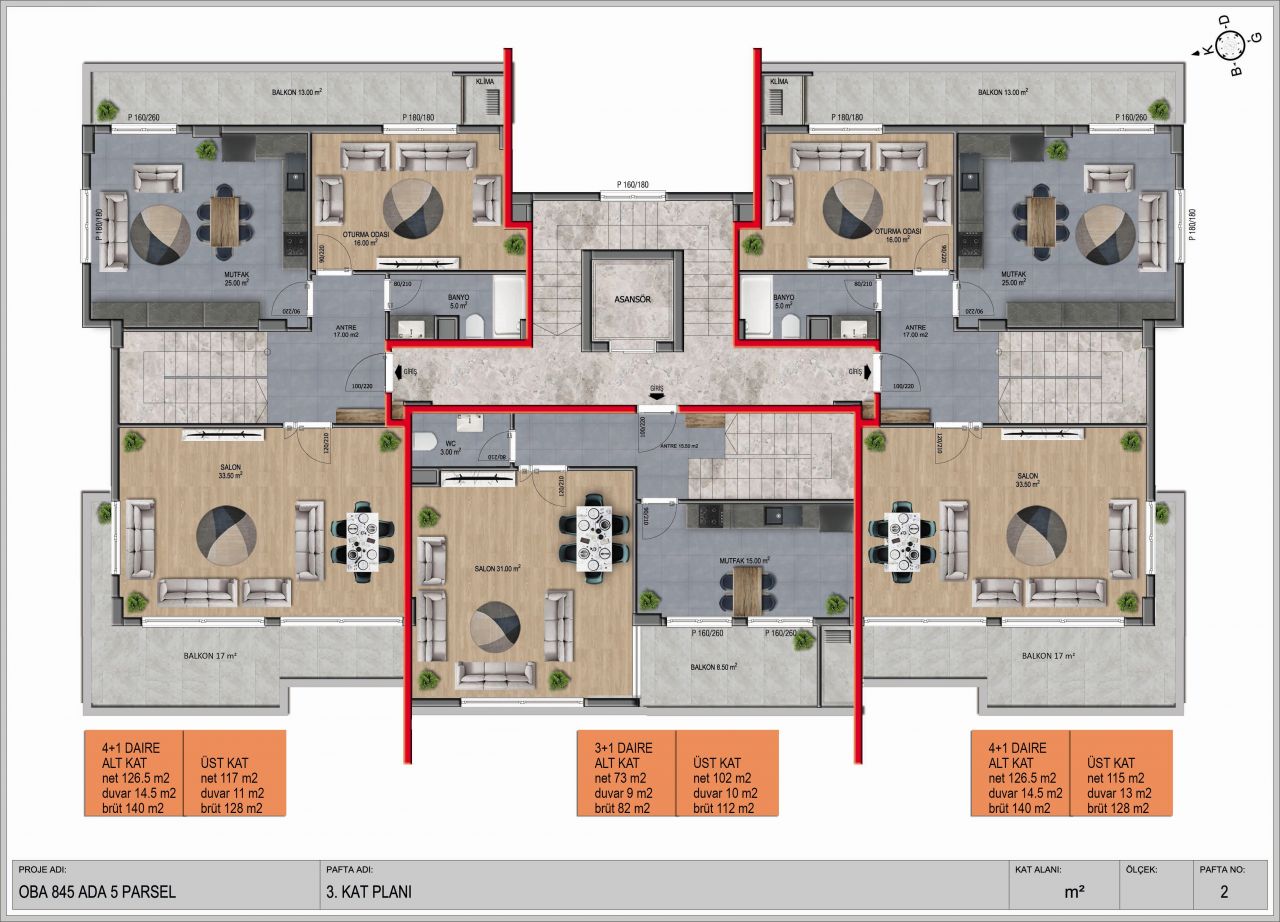 Апартаменты в Алании, Турция, 138 м² - фото 13
