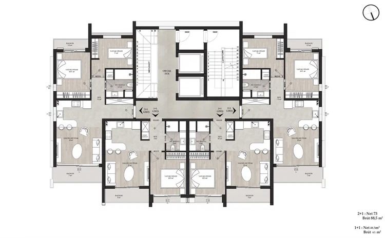 Квартира в Анталии, Турция, 51 м² - фото 16
