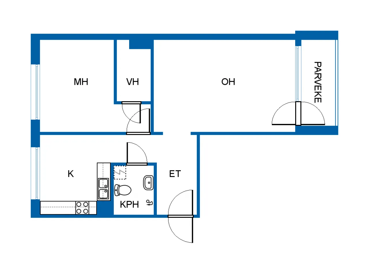 Квартира в Кеми, Финляндия, 59.5 м² - фото 2