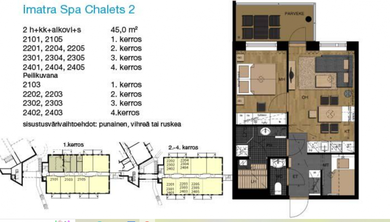 Апартаменты в Иматре, Финляндия, 45 м² - фото 2