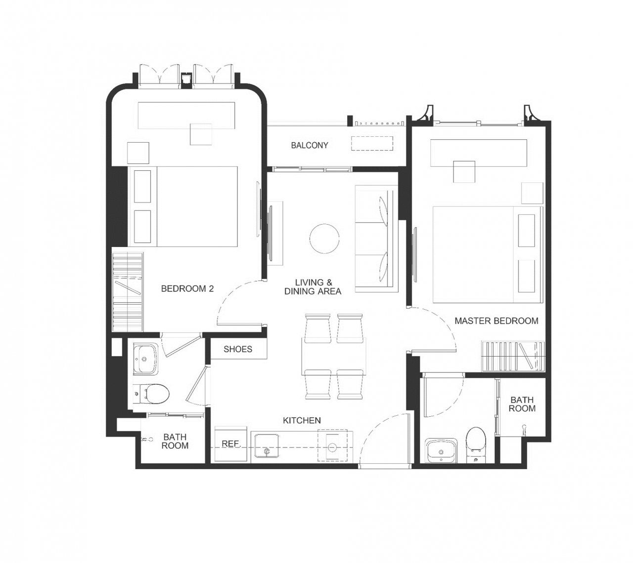 Апартаменты на Пхукете, Таиланд, 52 м² - фото 8