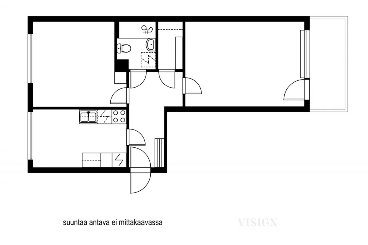 Квартира в Туусниеми, Финляндия, 56 м² - фото 2