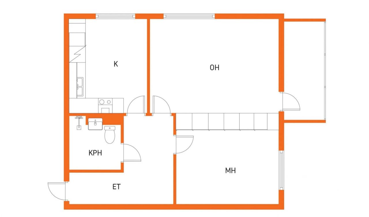 Квартира в Форсса, Финляндия, 59 м² - фото 2