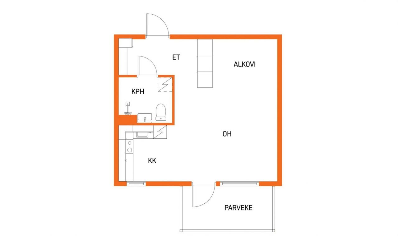 Квартира в Форсса, Финляндия, 37.5 м² - фото 2