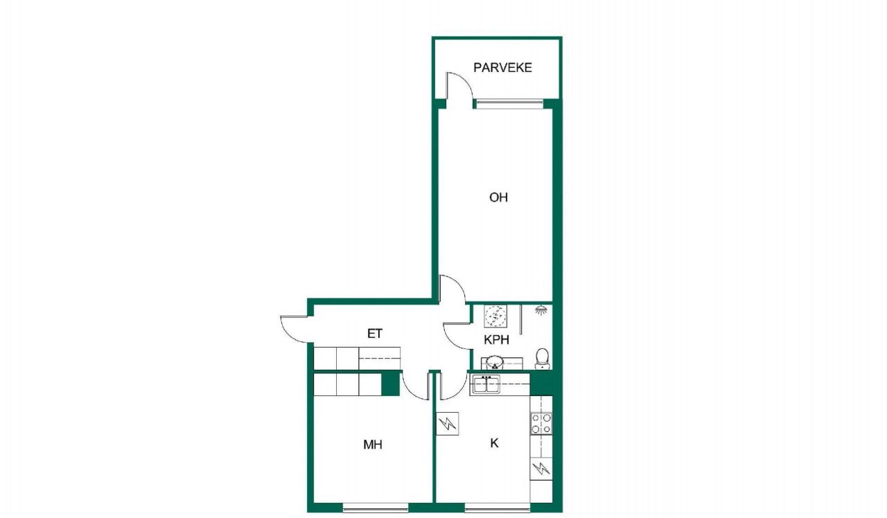 Квартира в Ханкасалми, Финляндия, 56 м² - фото 2