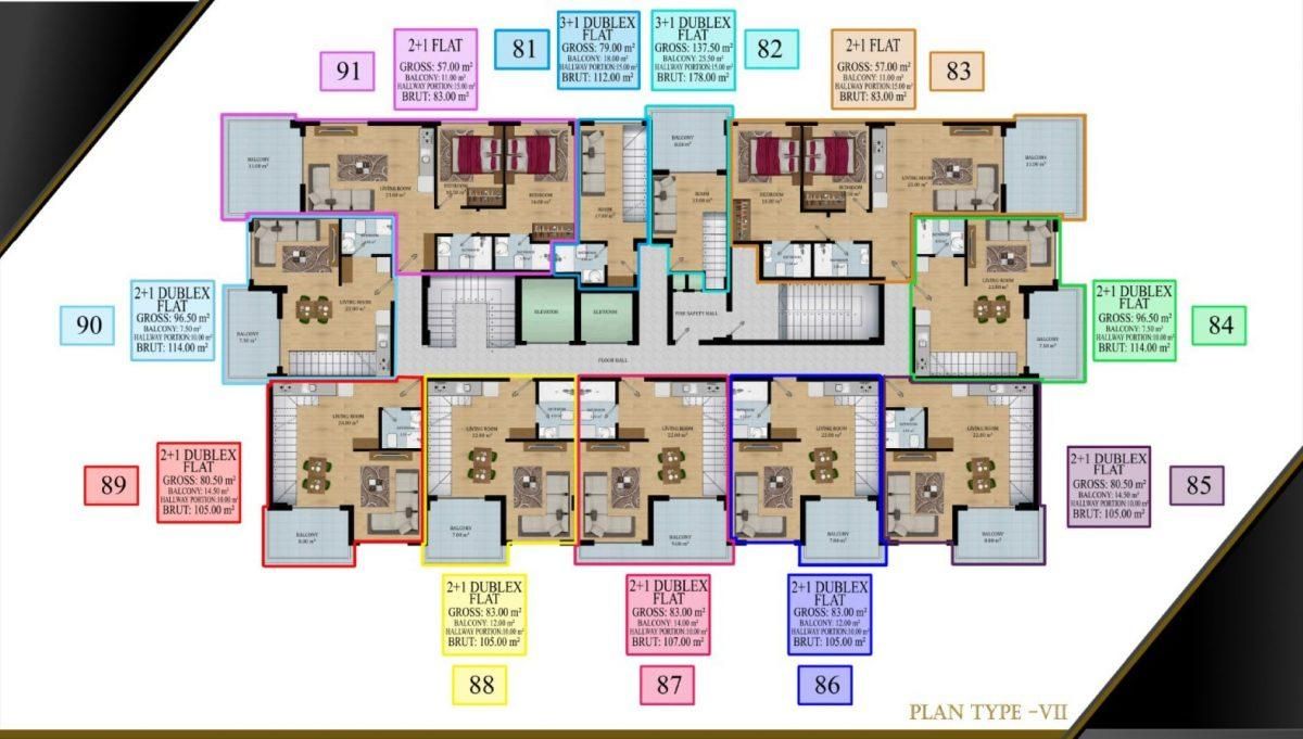 Квартира в Авсалларе, Турция, 92 м² - фото 13