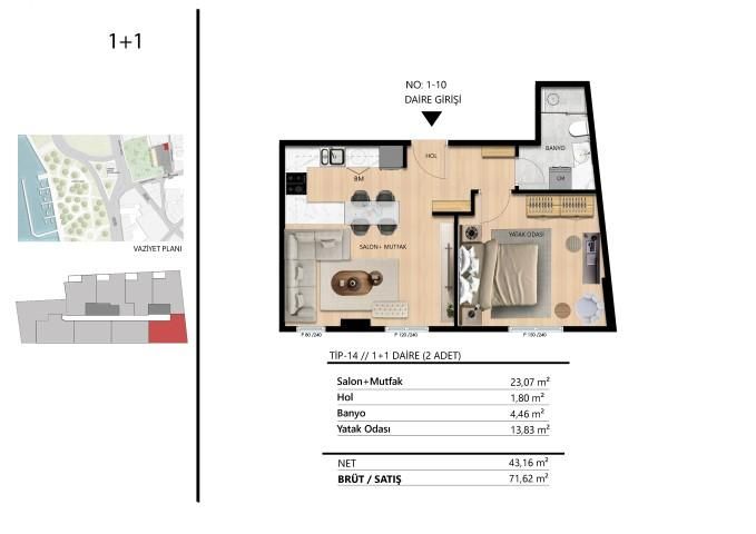 Квартира в Стамбуле, Турция, 39 м² - фото 18