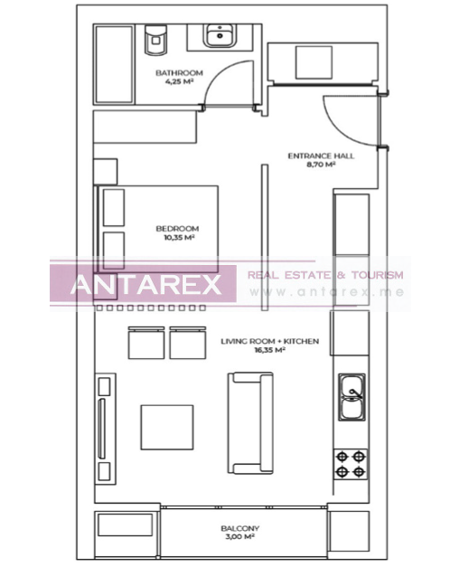 Земля в Морини, Черногория, 1 465 м² - фото 4