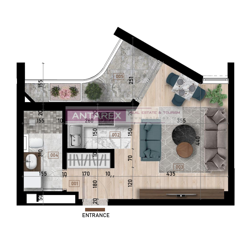 Апартаменты в Баре, Черногория, 34 м² - фото 9