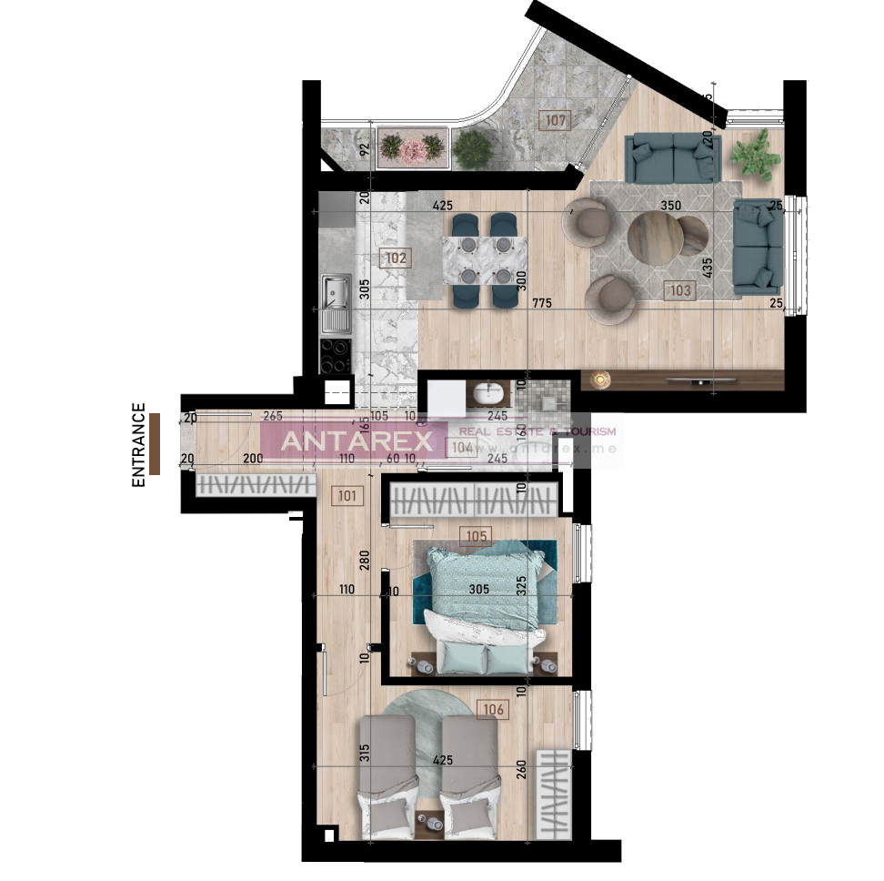 Апартаменты в Баре, Черногория, 34 м² - фото 12