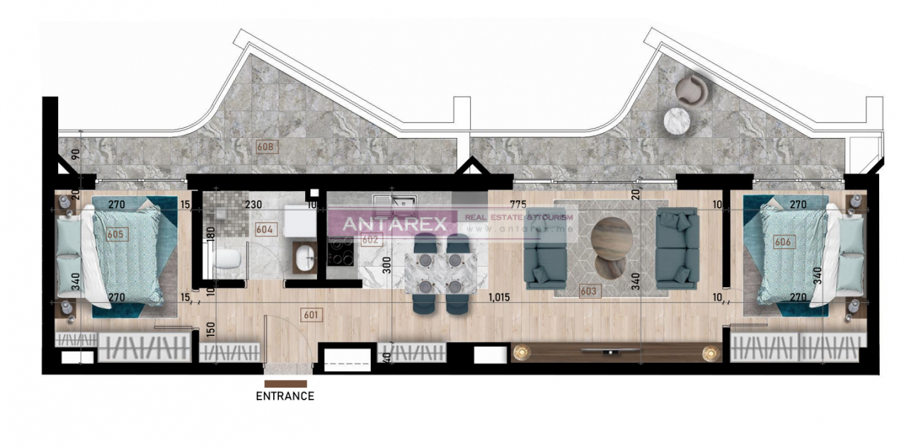Апартаменты в Баре, Черногория, 34 м² - фото 13
