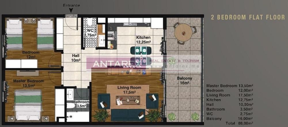 Апартаменты в Херцег-Нови, Черногория, 61 м² - фото 17