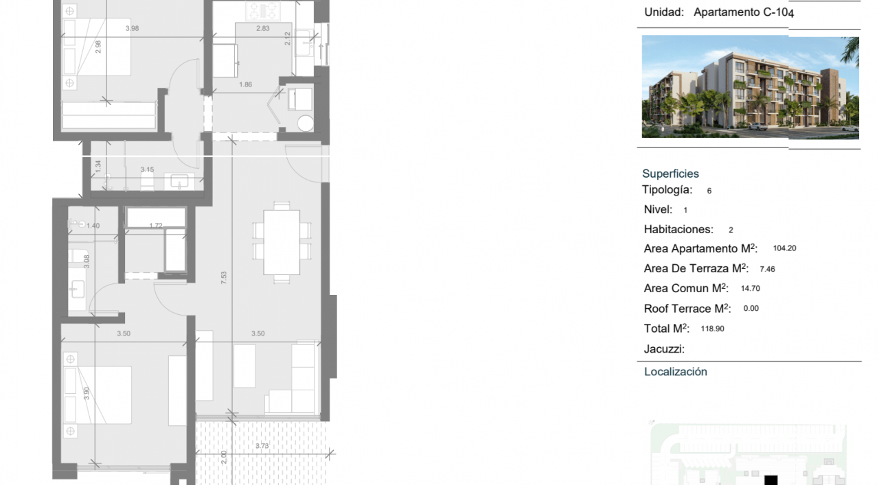 Квартира в Пунта-Кана, Доминиканская Республика, 65 м² - фото 17
