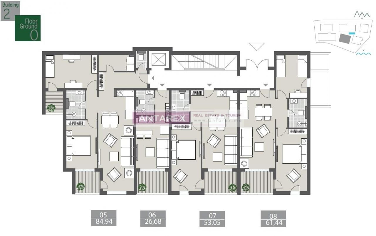 Апартаменты в Тивате, Черногория, 25 м² - фото 18