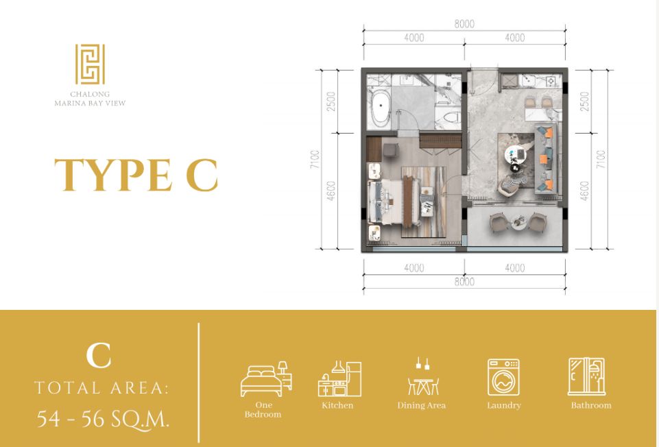 Апартаменты на острове Пхукет, Таиланд, 49.8 м² - фото 4